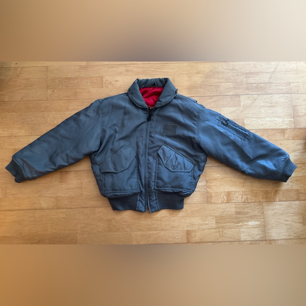 Men's Classic Bomber Jacket dark desaturated blue